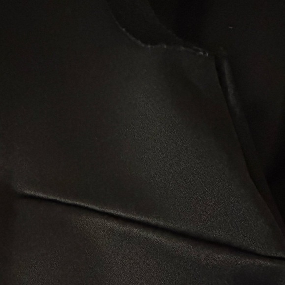 H&M Black Satin Peplum Shift Dress Sleeveless Crew Neck Size 6 - Picture 8 of 8